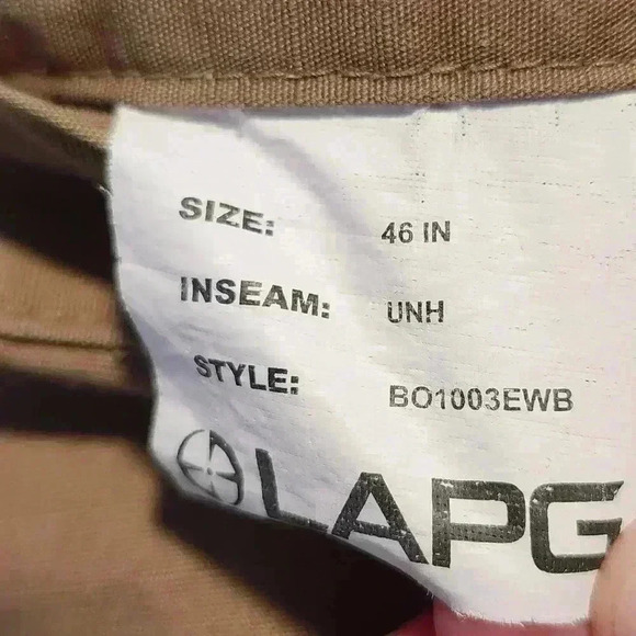 LAPG Police Gear Men's Basic Operator Pant 46x36.5 Cargo Rip-Stop Boulder Khaki - Picture 3 of 5